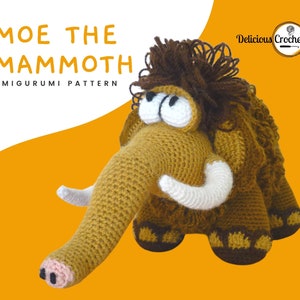 Amigurumi Pattern Crochet Moe Mammoth DIY Digital Download