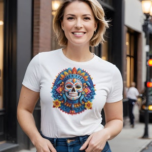Mictlantecuhtli Aztec Art T-Shirt