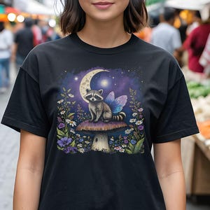 T-shirt Magical Fairy Raccoon, T-shirt Magical Racoon
