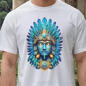 Huitzilopochtli God, Aztec Art T-Shirt, Mexican Shirt