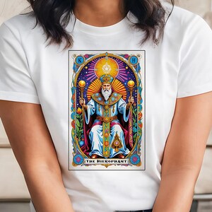 The Hierophant Tarot Unisex T-shirt, Tarot Tee