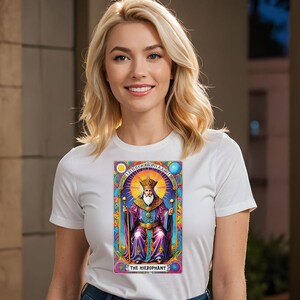 The Hierophant Tarot Unisex T-shirt, Tarot Tee