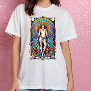 Camiseta unisex Tarot de fuerza, camiseta Tarot