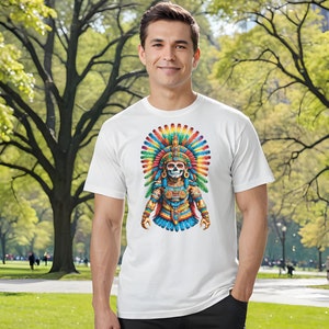 Mictlantecuhtli Aztec Art T-Shirt, Mexican Shirt