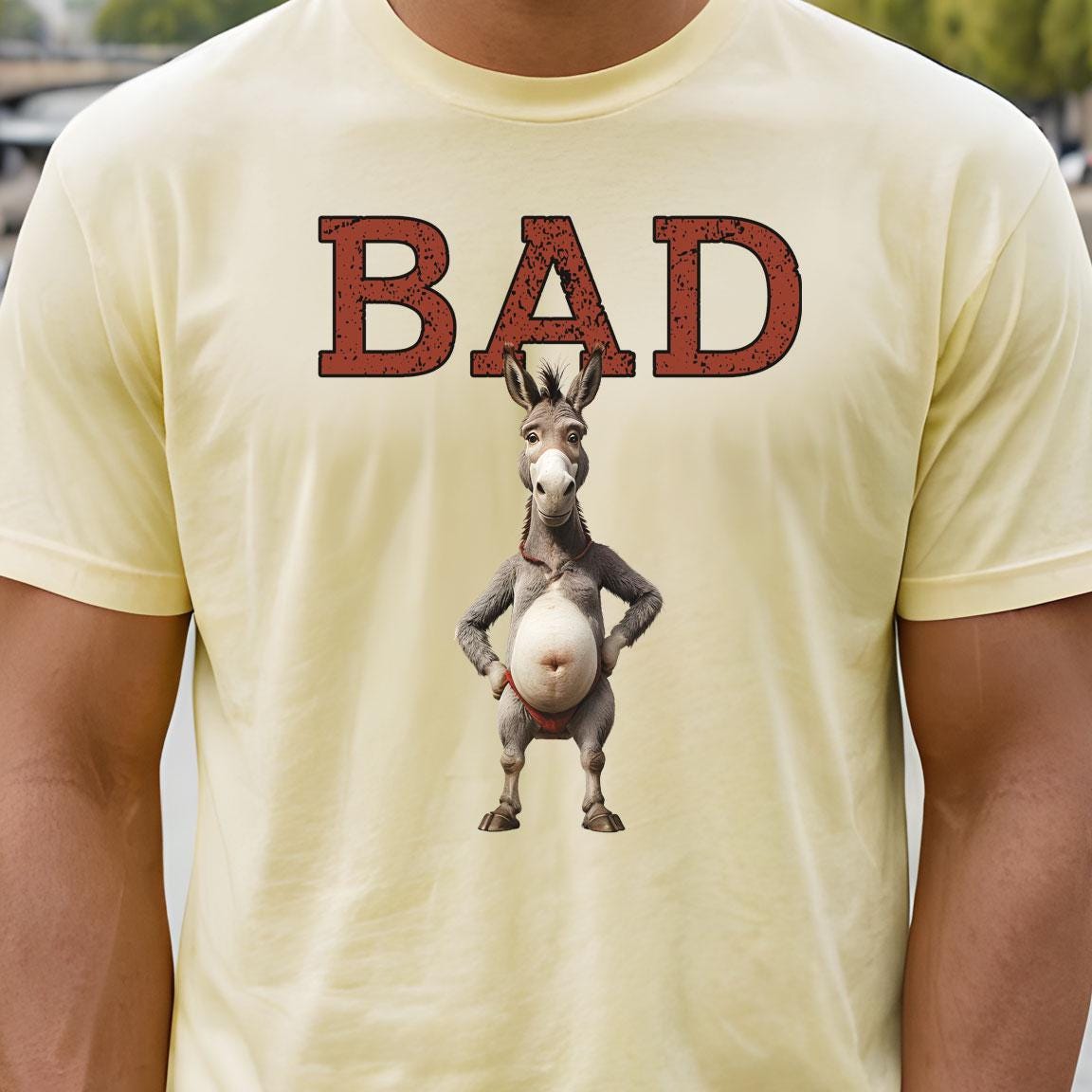 Funny Bad Ass Donkey T-Shirt | Humor Tee