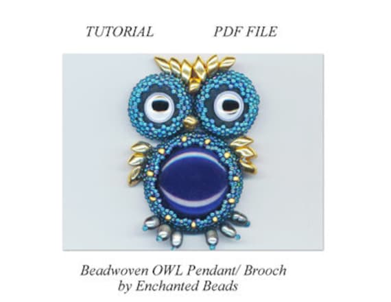 Beadwoven Owl Pendant Tutorial – DIY Beadwork Instructions (PDF Pattern)