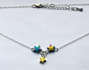 Sterling S Necklace Star Pendant Evening Star Gift for Her Christmas Easter Mother's Day Twinkle Little Blue Star Necklace by enchantedbeads