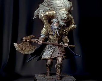 PAINTED Godfrey Elden ring 35x25cm premium resin sculpture hand painted
