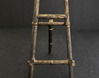 Petite Vintage Metal Bamboo Look Easel Italy