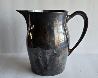 Vintage Bristol Silverplate Pitcher Tarnished Patina