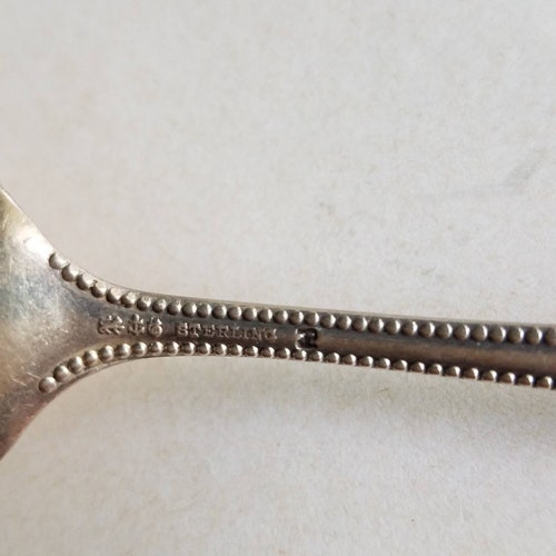 Set of 6 Sterling Silver Vintage Monogrammed shops Teaspoons