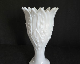 Vintage Westmoreland Milk Glass Vase Lily of the Valley