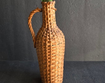 Vintage Demijohn Bottle Wrapped Nicely Aged