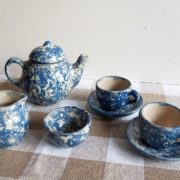 Stoneware Tea Set - Etsy