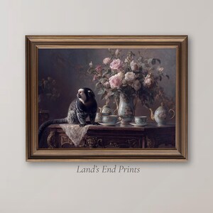 Mesa de té victoriana con monos y rosas (imprimible) / 2510-90 imagen 10