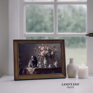 Mesa de té victoriana con monos y rosas (imprimible) / 2510-90 imagen 7