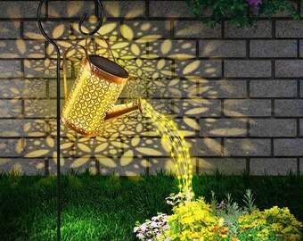 Annaffiatoio solare a LED, luci solari per tanica d'acqua, luci decorative da giardino, luci da giardino per la decorazione del percorso del patio per il regalo di arredamento del giardino.