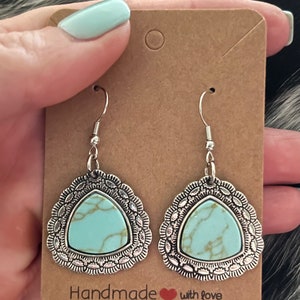 Western turquoise earrings