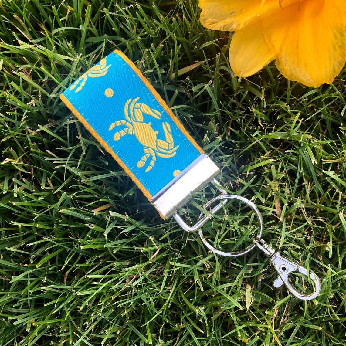 Preppy Mini Ribbon Key Fob Key Chain Key Ring Holder Etsy