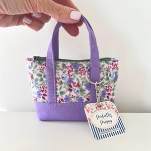 Petit sac fourre-tout, mini pochette à fermeture éclair, porte-clés, petite pochette pour les indispensables, cadeau preppy