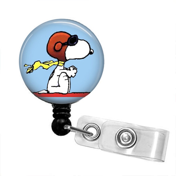 Snoopy, Red Baron Attack - Retractable Badge Holder - Badge Reel
