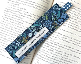 Rifle Paper Co. Fabric Bookmark, Preppy Gingham Tab, Reader Accessory, Book Lover Gift