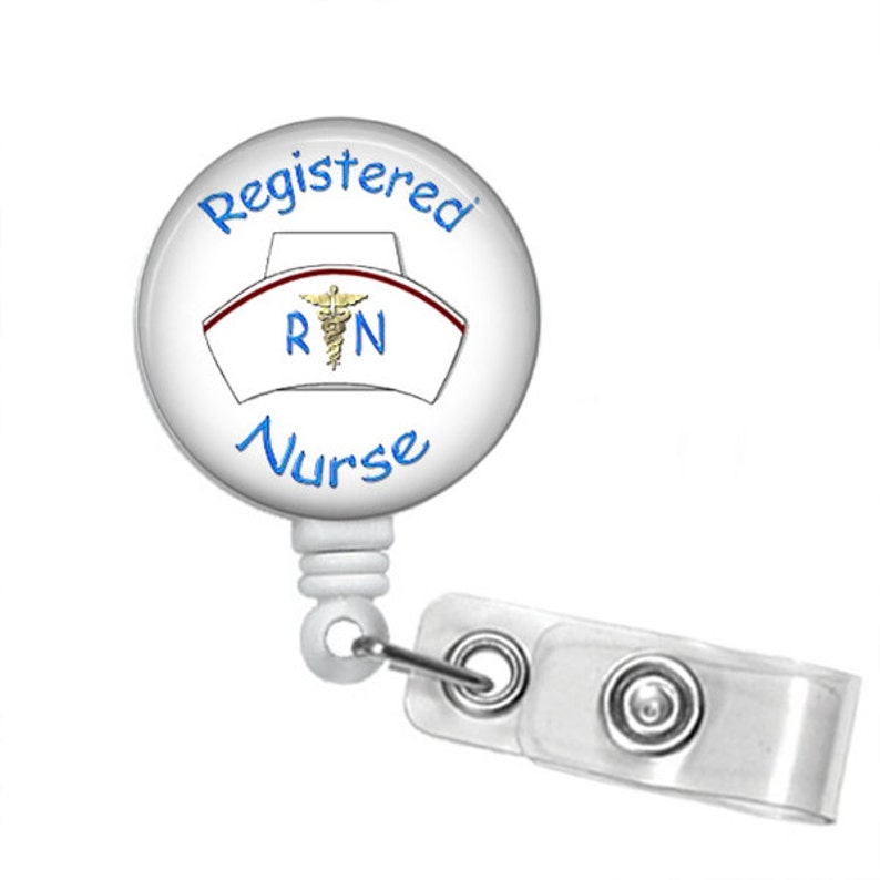 Nurse RN Retractable Badge Reel Badge Holder ID Badge Holder Etsy