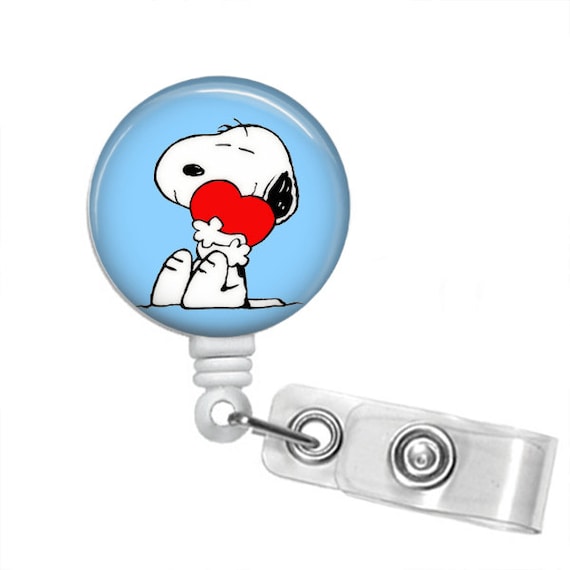 I LOVE SNOOPY Retractable Badge Reel, Badge Holder, ID Badge, Nurse,  Doctor, Peanuts Gang, Badge Reels -  UK