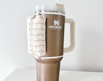 Striped Tumbler Pouch, Water Bottle Zipper Bag, Key and Lip Balm Holder