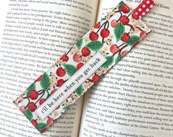 Rifle Paper Co. Fabric Bookmark, Preppy Gingham Tab, Reader Gift, Book Lover Gift