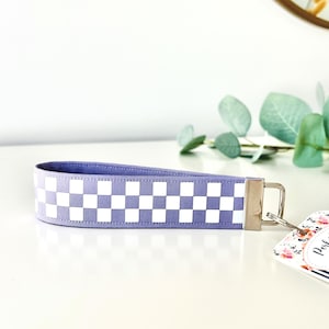 Checkered Key Fob Wristlet, Colorful Fabric Keychain, Wrist Strap, Key Lanyard, Teacher Gift, Mother&#39;s Day Gift, Free Shipping