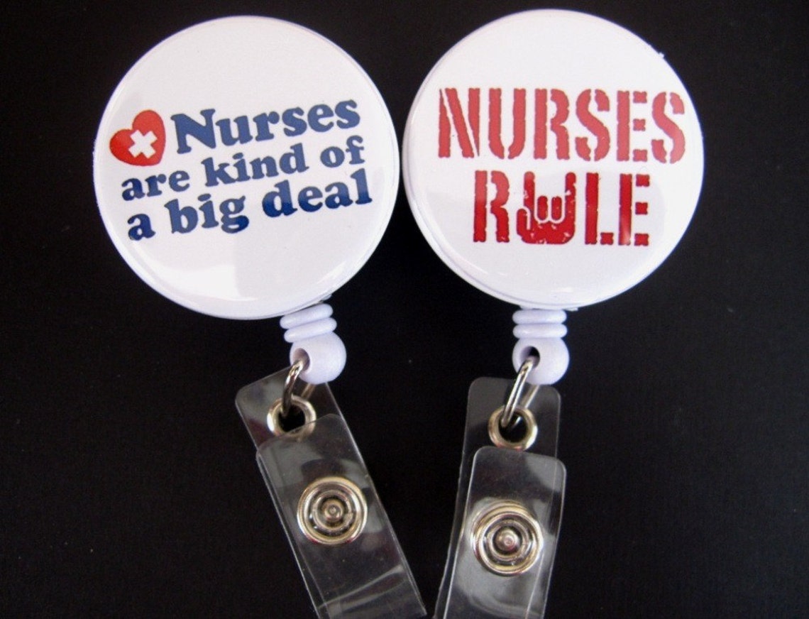 NURSE SAYINGS Retractable Badge Reel Etsy