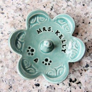 Wedding ring dish, personalized ring holder, anniversary or engagement dish image 5