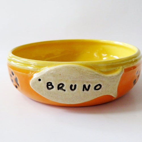 Custom Cat Food Bowl Personalized With Name Pet Bowl Etsy