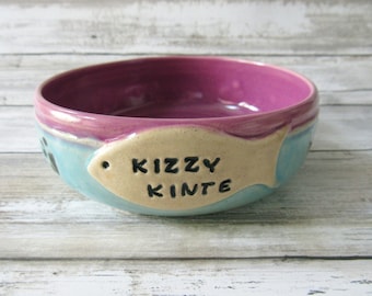 Food Bowl for Cat, custom name bowl, pet food bowl