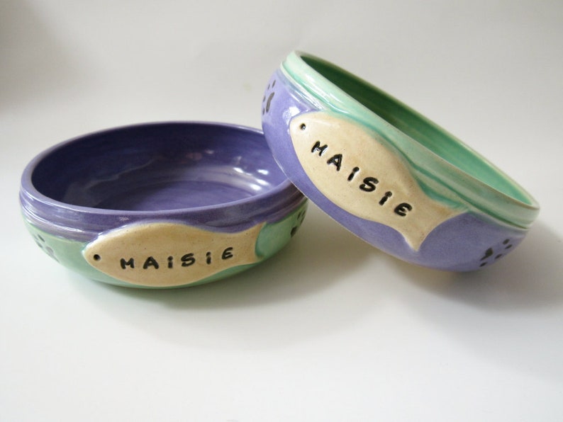 Food Bowl for Cat, custom name bowl, pet food bowl image 8