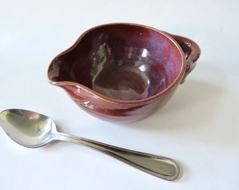 Mini Mixing Bowl or Dip Bowl in pink purple merlot