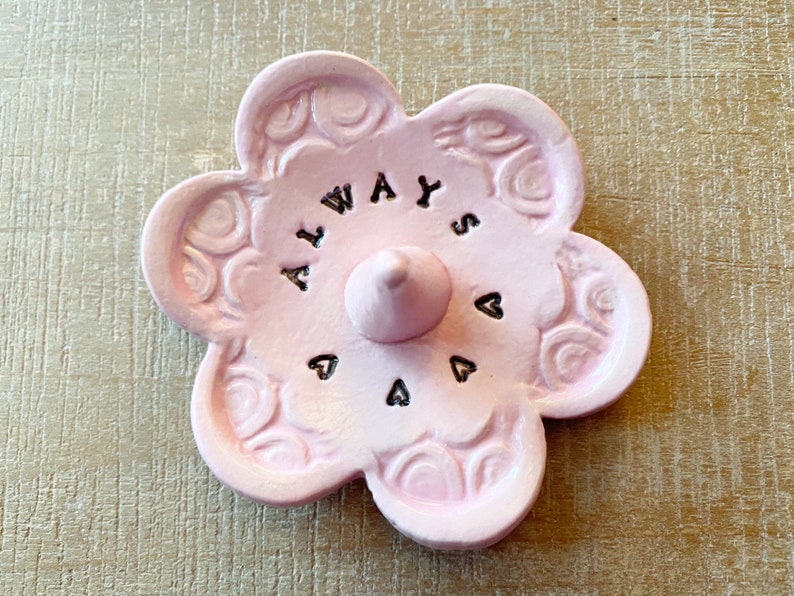 Always pottery dish Keepsake Ring Dish for the bride Always Etsy