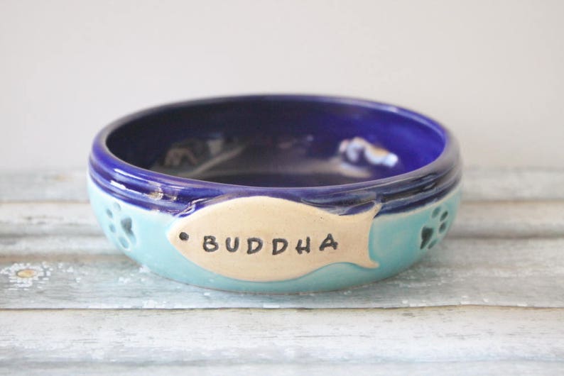 Custom Cat Food Bowl Personalized With Name Pet Bowl Etsy