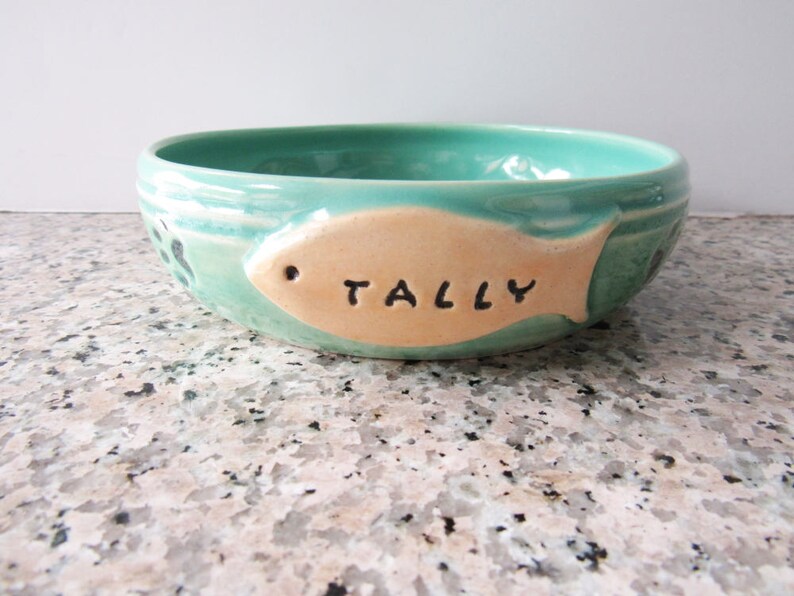 One Custom Cat Food Bowl Made to Order and Personalized With Etsy