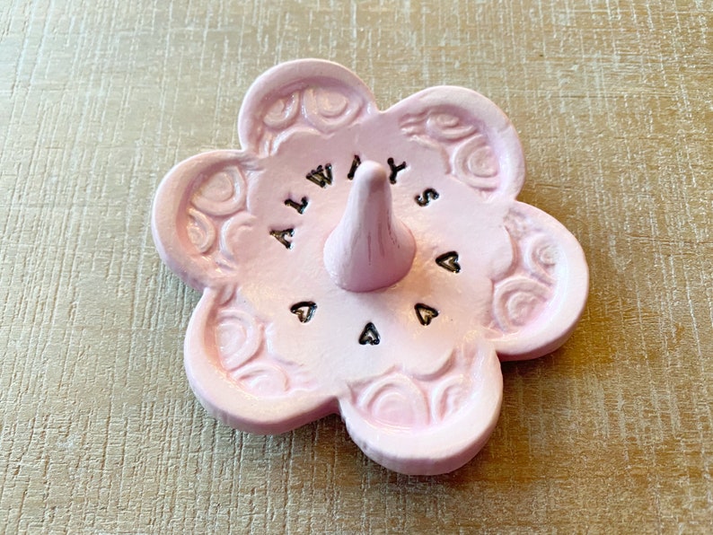 Always pottery dish Keepsake Ring Dish for the bride Always Etsy