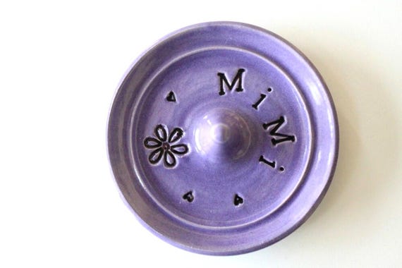 Lilac Purple Ring Dish, Mimi Gift, Handmade Pottery