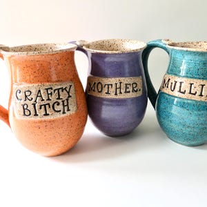 Personalized Stoneware Mug: Handmade Engraved Cup
