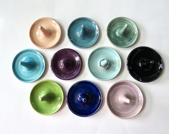 Choose your color, Wheel thrown stoneware ring dish, Gift box included