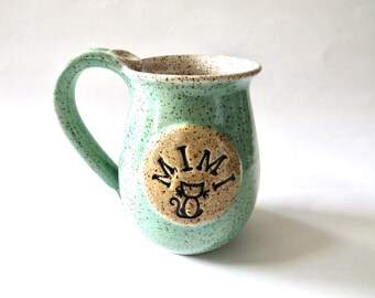 Mimi Mug, cat mug, pre-customized with a name, ready to ship