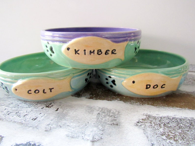 Food Bowl for Cat, custom name bowl, pet food bowl image 7