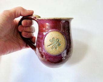 Pink Merlot mug,  belly mug,  Ready to Ship, Holds 10 oz