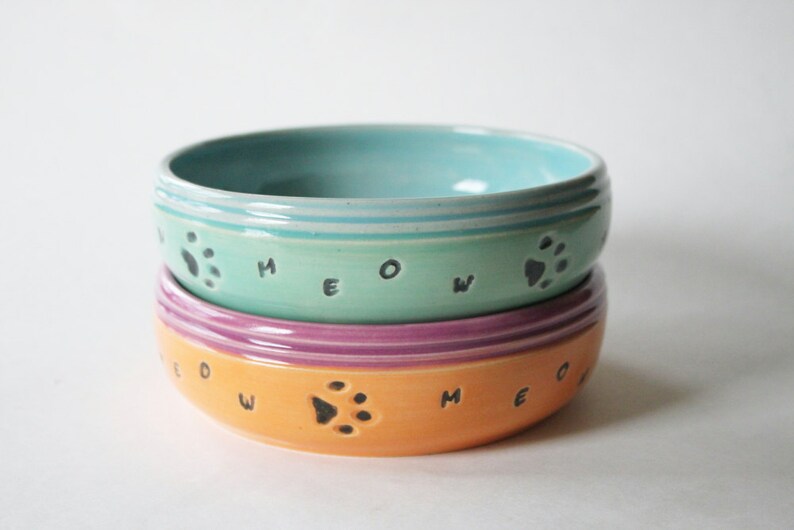 One Custom Cat Food Bowl Made to Order and Personalized With Etsy