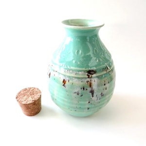 Pottery Jar, Bottle, Wheel thrown Home Decor Vase, Bottle or Scent Diffuser