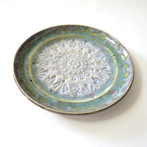 Gift plate, Decorative stamped ceramics, Hedgehogs, handmade pottery image 4